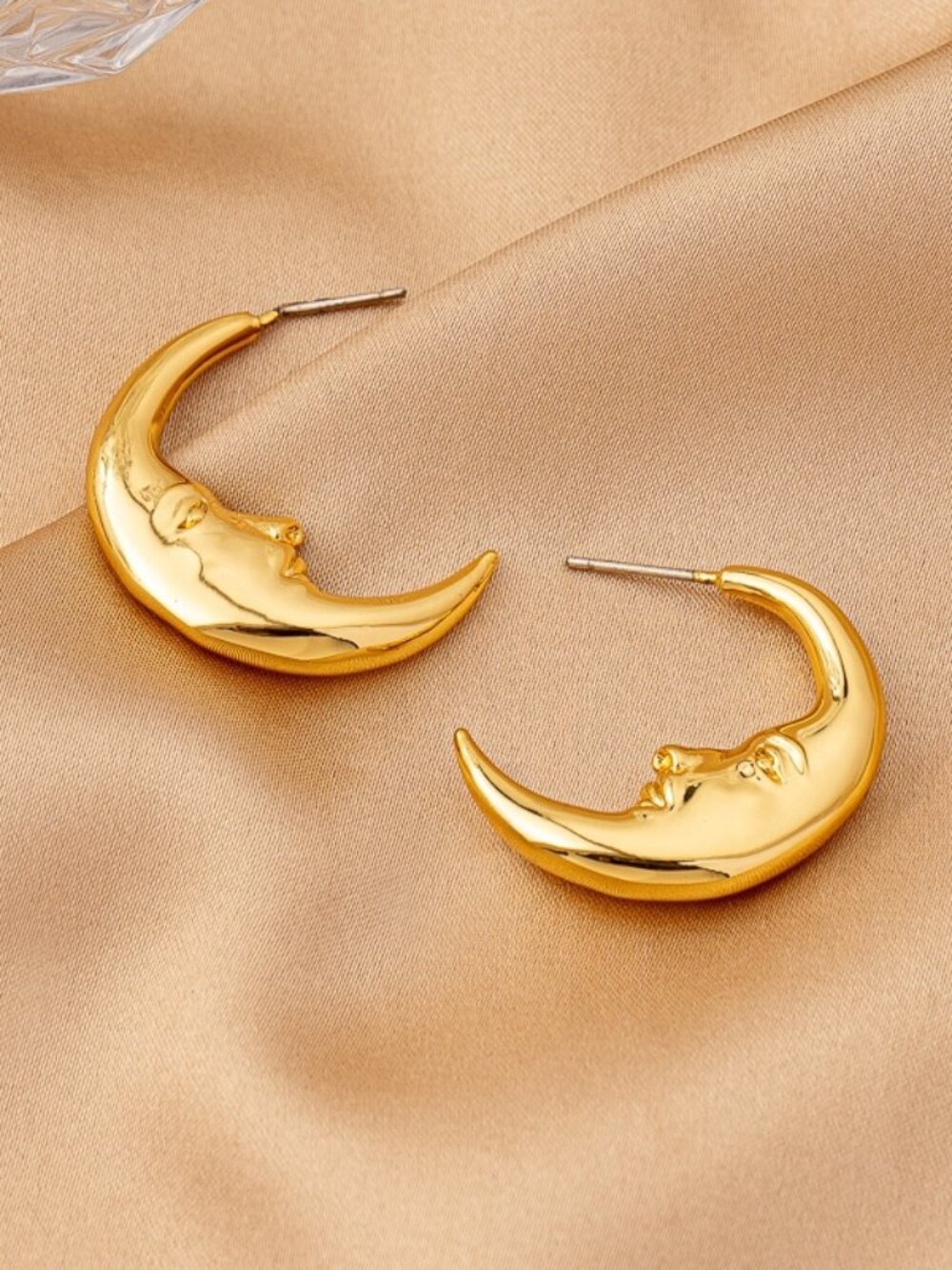 Alexis Bittar Moon Woman Shaped Polished Earrings
